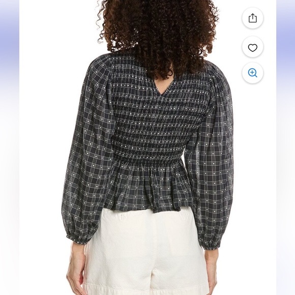 NWOT THE GREAT The Contessa Linen-Blend Top 1 - Picture 6 of 10